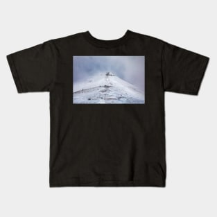 A snowy Corn Du in the Brecon Beacons National Park Kids T-Shirt